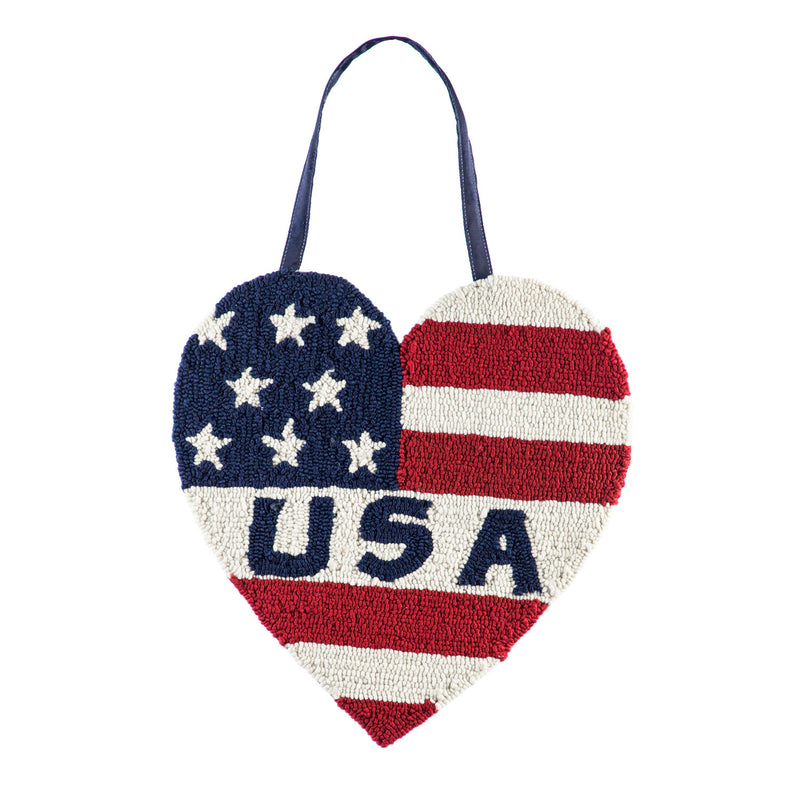 Patriotic Heart Hooked Door Décor,2dhp1594