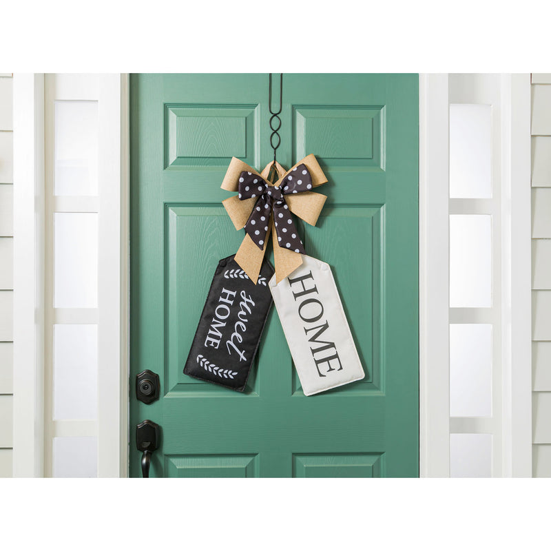Evergreen Door Decor,HOME Door Tag,8x0.25x18 Inches