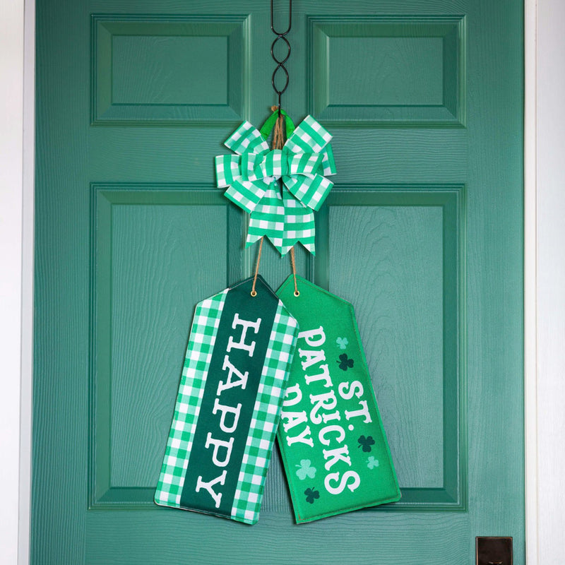 Valentine's Day, St. Patrick's Day Reversible Door Tag, 8"x0.25"x18"inches