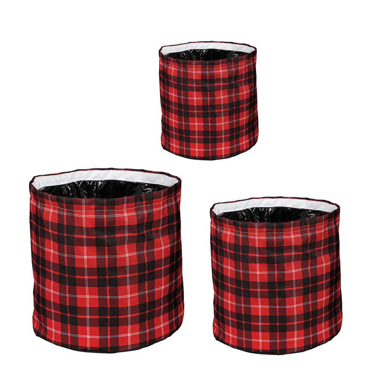 TimelessTartan Round Fabric Planters, Set of 3,2fp002