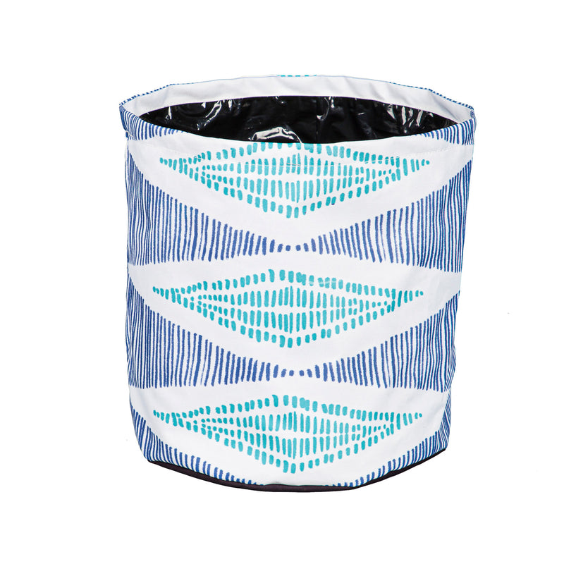 Oasis Blue Round Fabric Planters,2fp7020b