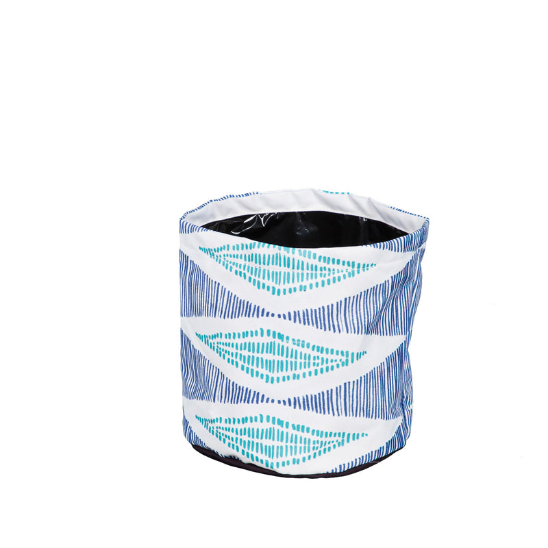 Oasis Blue Round Fabric Planters,2fp7020b