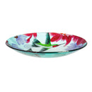 16" Glass Bird Bath w/Stand, Busy Hummingbirds,2gb1166