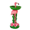 27.5"H Resin Redestal Flamingo Bird Bath,2gb6938