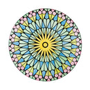 18" Hand Painted and Embossed Glass Bird Bath, Shades of Green,2gb6991