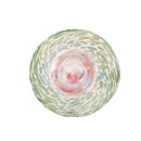 16" Textured Glass Bird Bath, Iridescent Wave,2gb6997