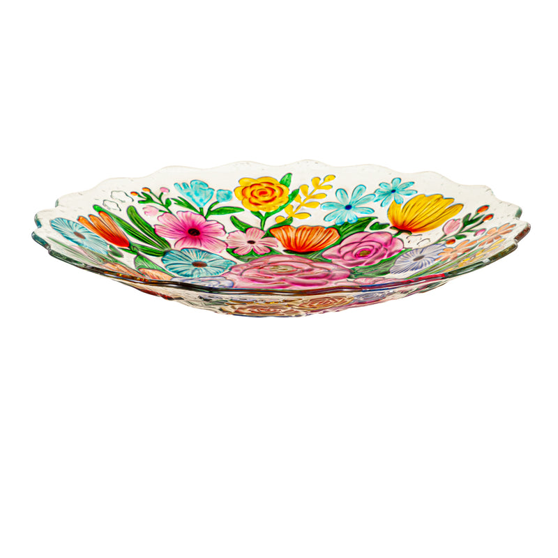 18" Bundle of Flowers Bird Bath,2gb7169