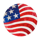 18" Glass Bird Bath, American Flag,2gb745