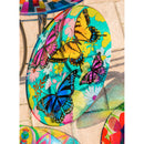 16" Glass Birdbath w/ Stand, Bountiful Butterfly,2gb749