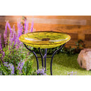 18" Glass Bird Bath, Bee,2gb781
