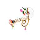 Window Hummingbird Feeder with Bronze Details and Suction Cups, Hummingbird and Tulip,2hf318