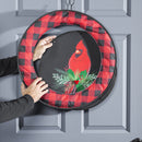 Red and Black Buffalo Check Sassafras Switchable Door Decor Frame,2idf2321