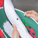 Red and Black Buffalo Check Sassafras Switchable Door Decor Frame,2idf2321