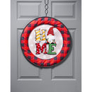 Red and Black Buffalo Check Sassafras Switchable Door Decor Frame,2idf2321