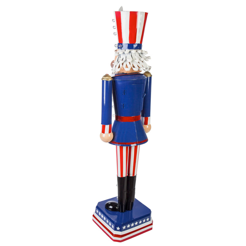 50"H Battery Operated Metal Uncle Sam Garden Statuary,2la1390