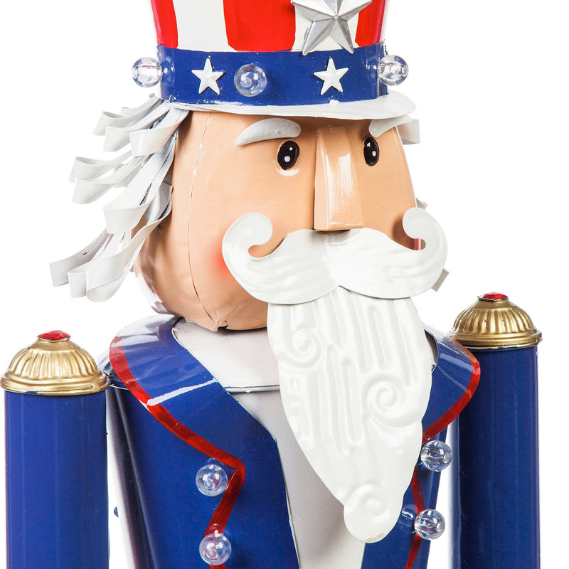 50"H Battery Operated Metal Uncle Sam Garden Statuary,2la1390