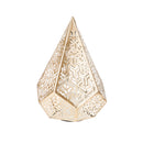 Gold Fire Flame Battery Operated Geomatrix Die Cut Lantern, Large,2la1937