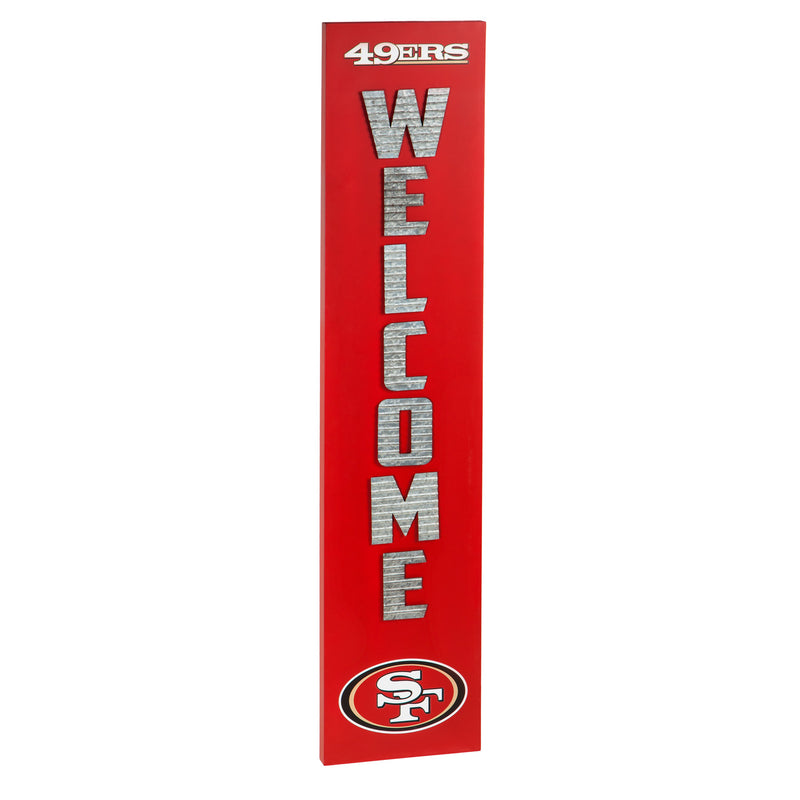 San Francisco 49ers, Porch Leaner,10"x1.2"x48"inches