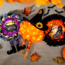 Scarecrow with Dangle Legs Lighted Deco Mesh Door Decor,2msh2604bl