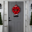 Holiday with Dangle Legs Lighted Deco Mesh Door Decor,2msh2613bl