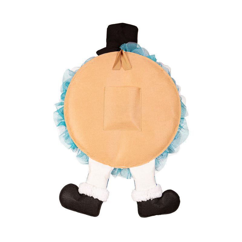 Holiday with Dangle Legs Lighted Deco Mesh Door Decor,2msh2613bl