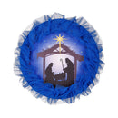 Nativity Lighted Deco Mesh Door Decor,2msh2614bl