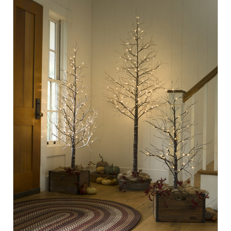 Indoor/Outdoor Snowy Lighted Tree with 96 Lights, 6'H, 8.7"x8.7"x72"inches