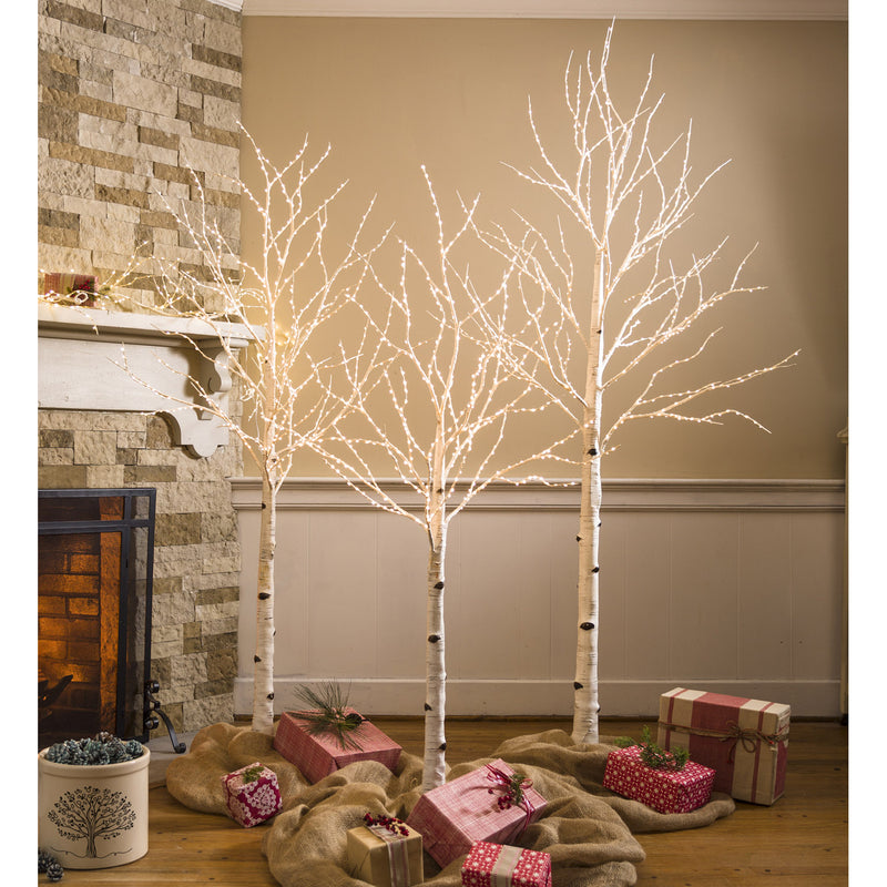 Birch Tree with 300 Micro Lights, 4'H,2phl009