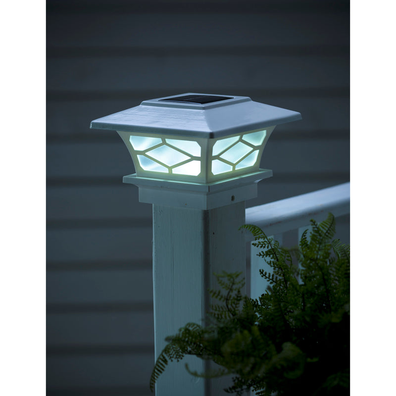 Classic Solar Post Cap Lights, Set of 2 - White,2phl095