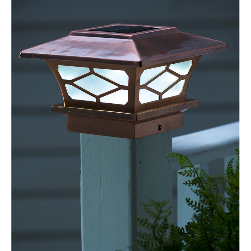 Classic Solar Post Cap Lights, Set of 2 - Copper,2phl101