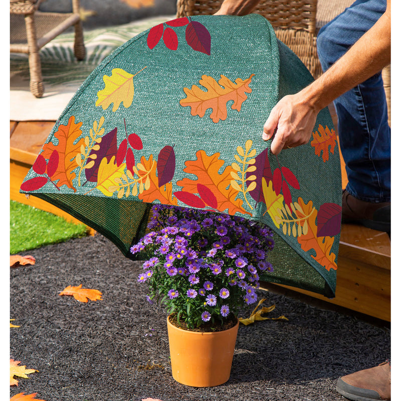 Fall Leaves Tented Plant Cover, 22-inch,2plc001