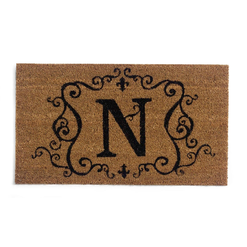 Evergreen Floormat,Coir Insert, Monogram "N",28x16x0.4 Inches