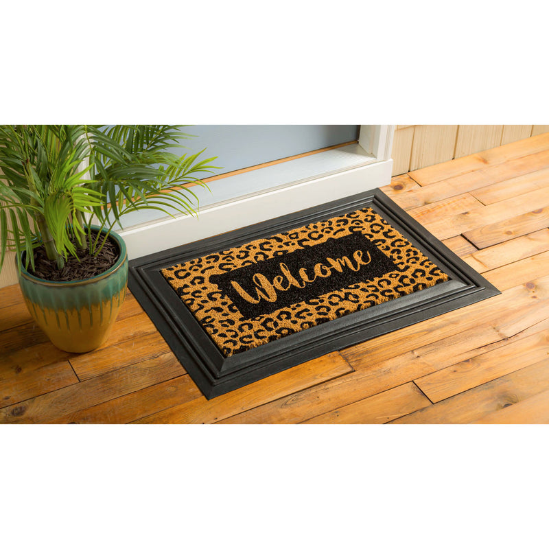 Evergreen Floormat,Animal Print Welcome Coir Mat,28x0.56x16 Inches