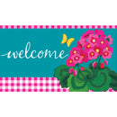 Spring Geraniums Coir Mat,2rm1102