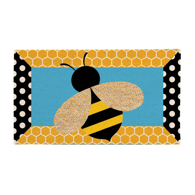 Bee with a Border Coir Mat,2rm1108