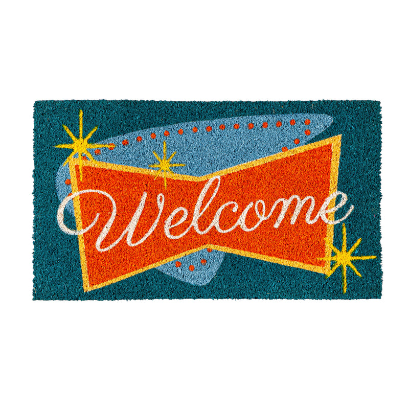 Vintage Welcome Coir Mat,2rm1174