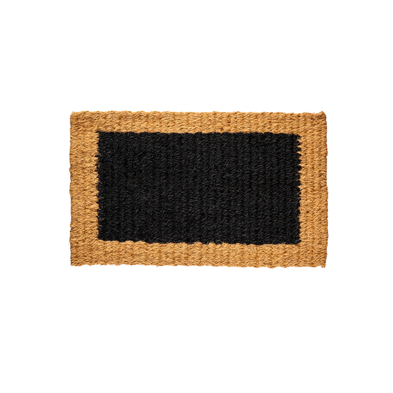 Evergreen Floormat,Natural Coir and Black Woven Mat, 3 Asst,30x0.79x18 Inches