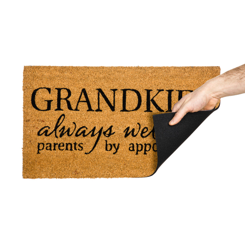 Evergreen Floormat,Grandkids Always Welcome Parents By Appointment Coir Mat,28x0.56x16 Inches