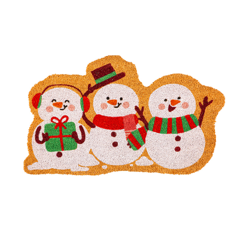 Evergreen Floormat,Winter Crew Shaped Coir Mat,30x0.59x18 Inches