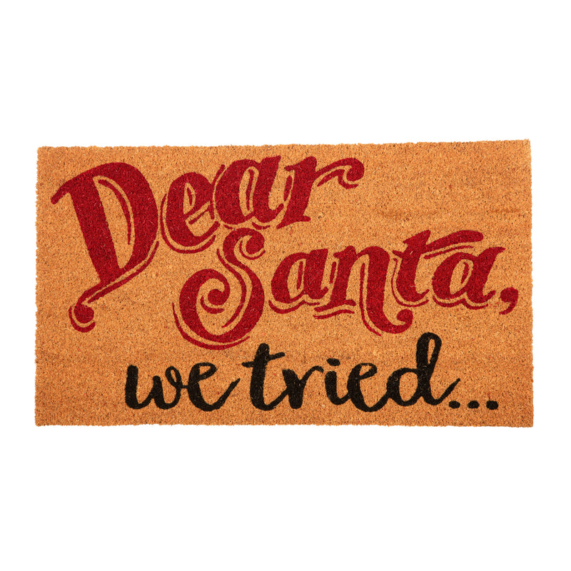 Evergreen Floormat,The Naughty List Coir Mat,28x0.56x16 Inches