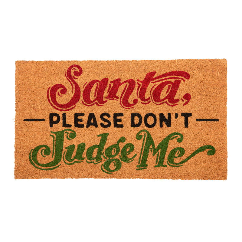 Evergreen Floormat,The Naughty List Coir Mat,28x0.56x16 Inches