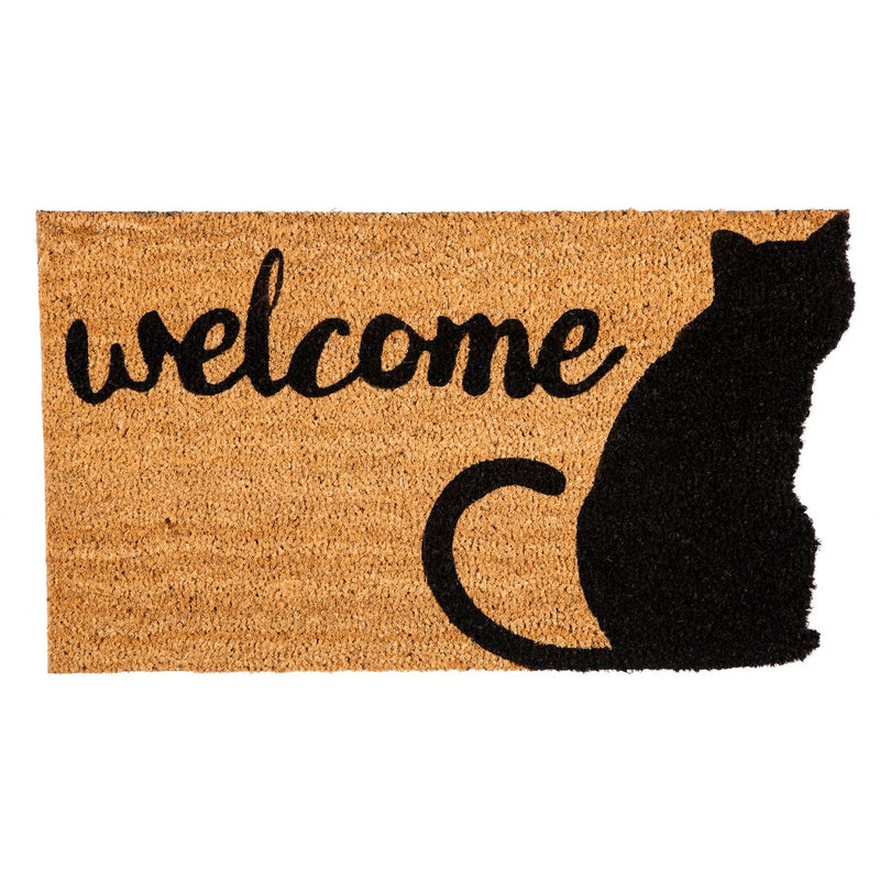 Cat Welcome Shaped Coir Mat,2rm479