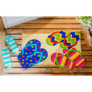 Flip Flops Shaped Coir Mat,2rm571