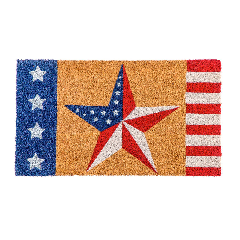 Patriotic Star Coir Mat,2rm696