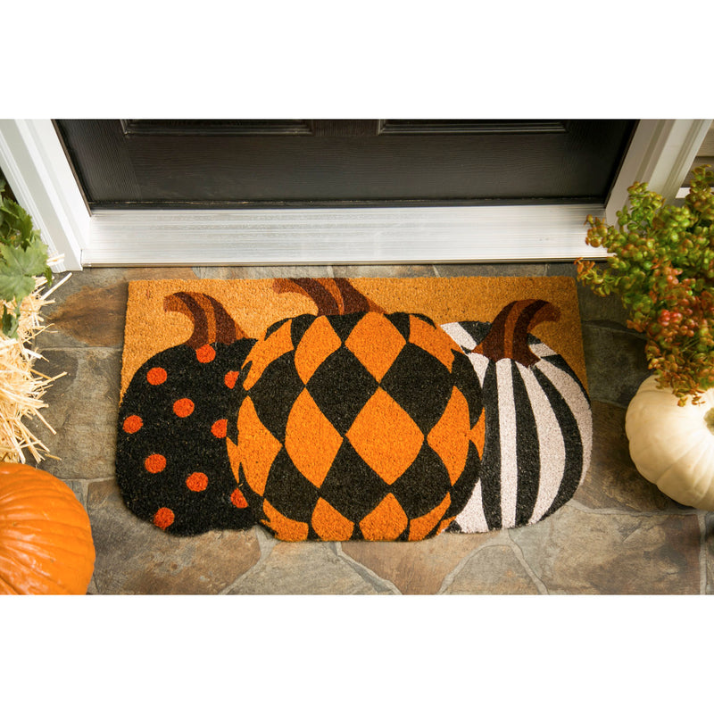 Pattern Pumpkins Shaped Coir Mat,2rm699