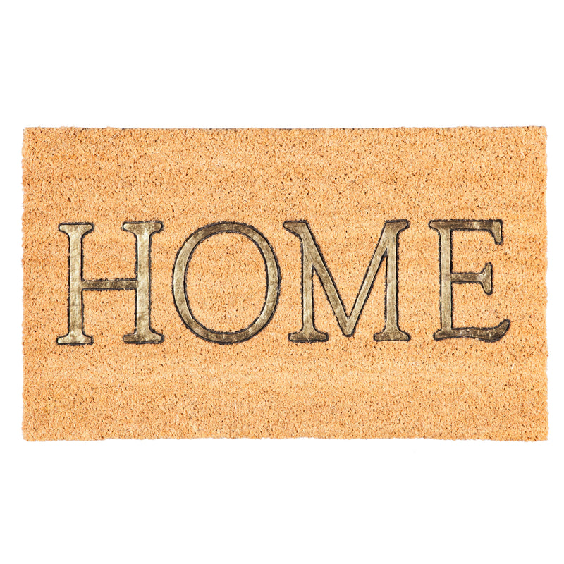 HOME Metallic Rubber Inset Coir Mat,2rm703