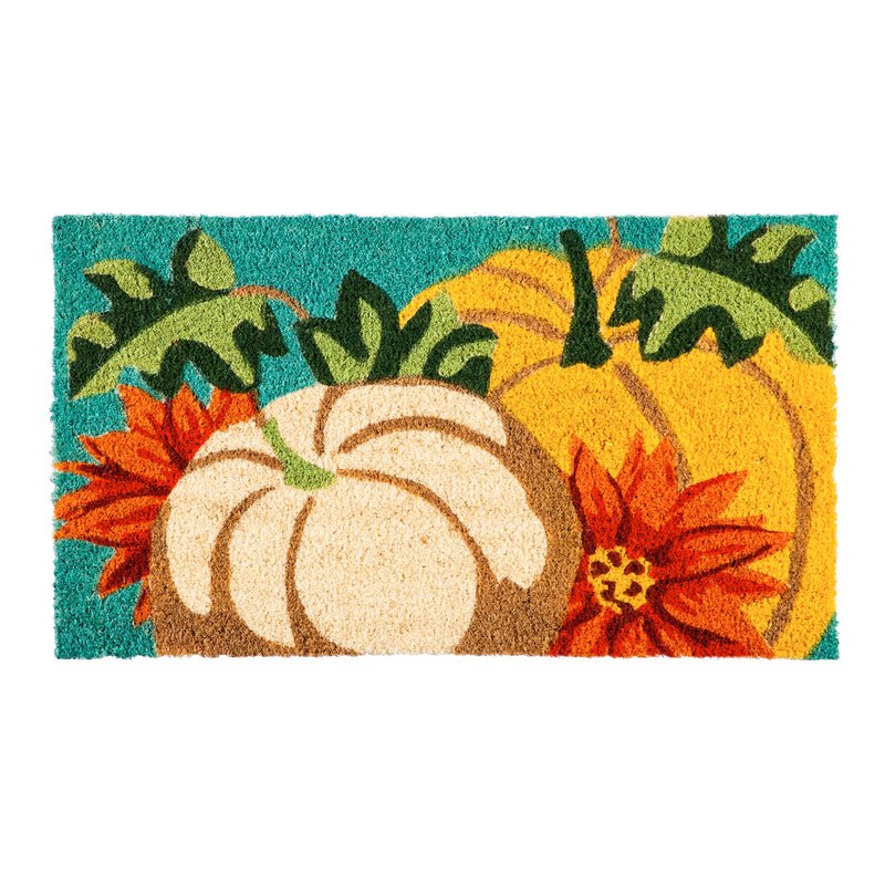 Evergreen Floormat,Soft Pumpkins Coir Mat,28x0.56x16 Inches