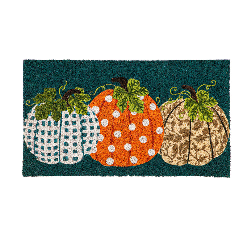 Patterned Pumpkins Coir Mat,2rm787