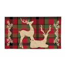 Tartan Reindeer Coir Mat,2rm796