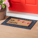 Hello Valentine Flocked Sassafras Coir Switch Mat,2rmc1276lm